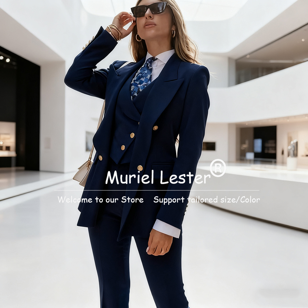 Elegant Blue Women's Suits Dou - огляд і ціна Womens Blazer