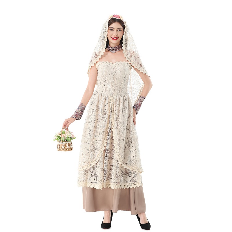 Women Vintage Lace Maxi Dress  - огляд і ціна Wedding Dress