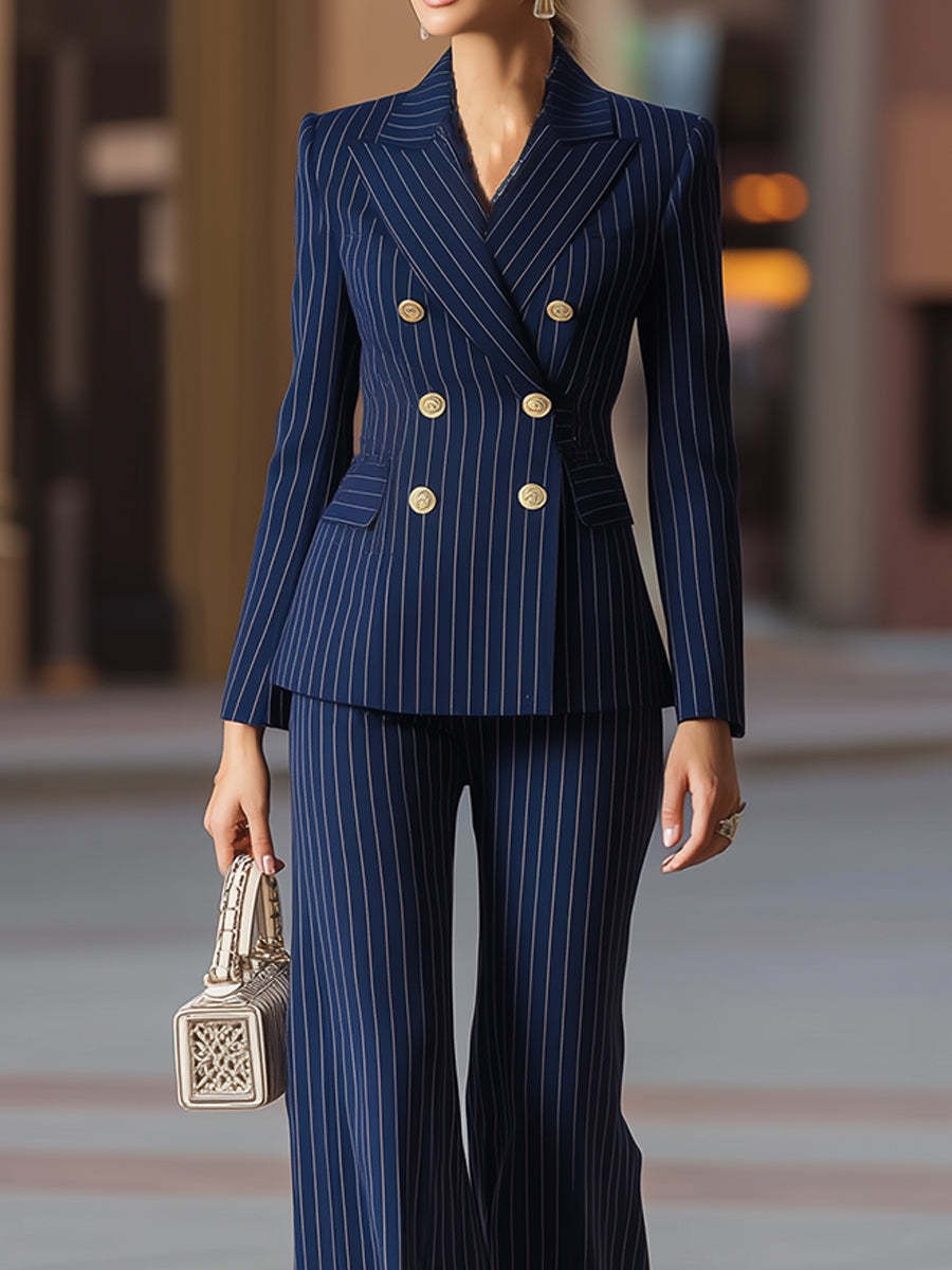 Elegant Women's Suit Set Navy  - огляд і ціна Tailored Trouser Wide