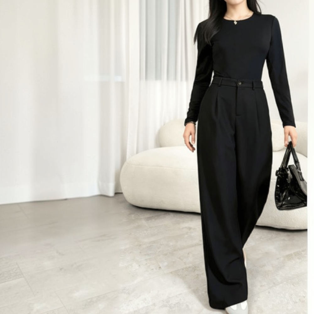 Women Wide Leg Suit Pants High - огляд і ціна Tailored Trouser Wide