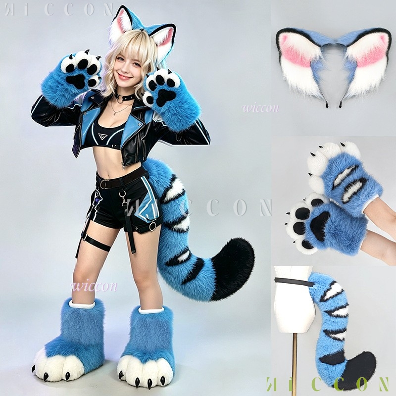 Derpyy Blue Tiger Fursuit Ears - огляд і ціна Formal Dress