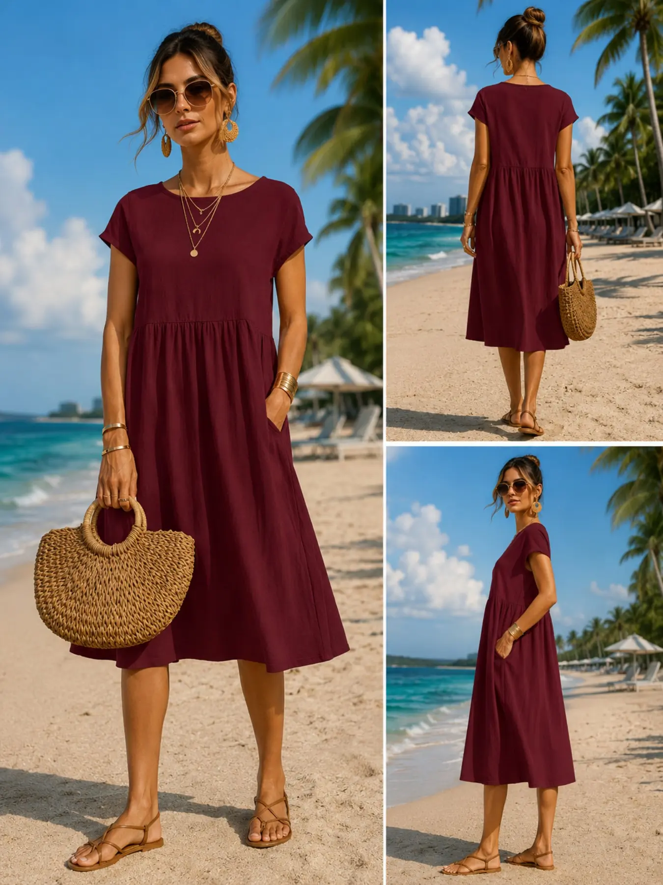 Women’s Casual Midi Dress with - огляд і ціна Midi Dress