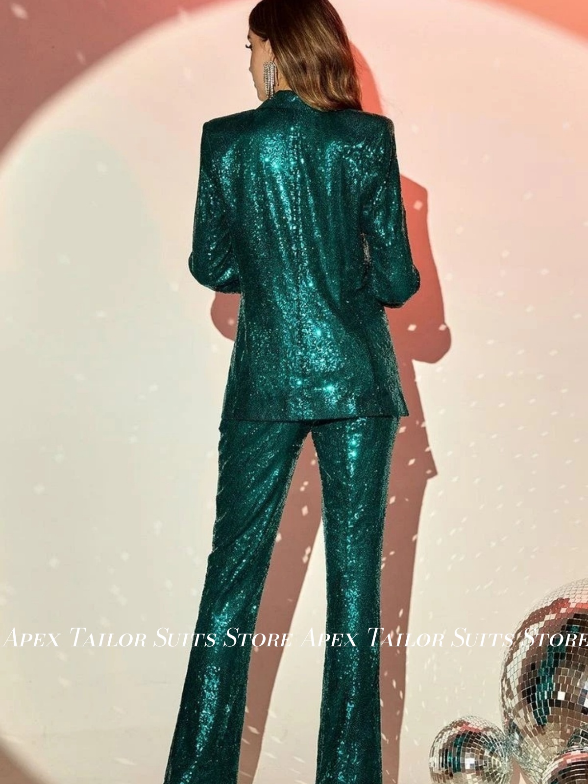 Fashion Women Suit Set Green G - огляд і ціна Womens Blazer