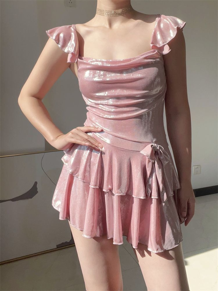 Flattering Shiny Pink Swimwear - огляд і ціна Womens Suit